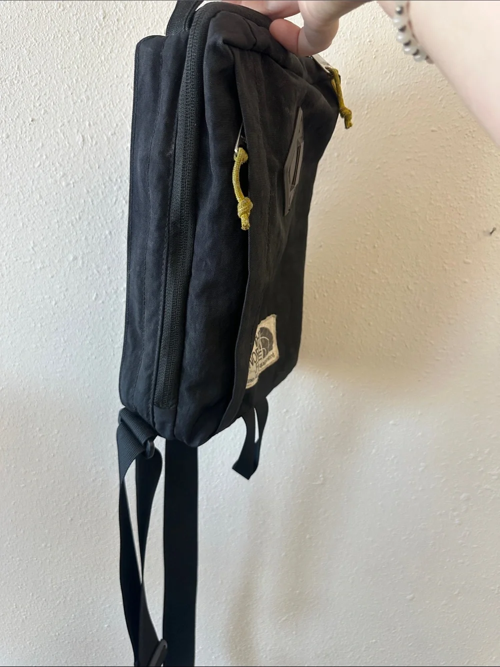 The North Face Black Daypack Sling Backpack Mini bag nylon
